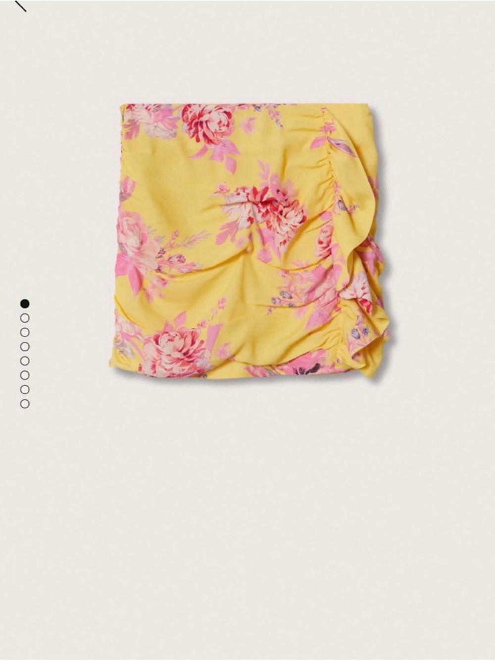 Mango MNG Skirt Romance Yellow Floral Ruffle Frill Mini Flirty Feminine Romantic - Picture 2 of 10
